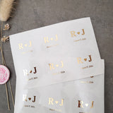 Wedding Favor Sticker with Initials and Wedding Date - XOXOKristen