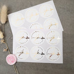 Wedding favor stickers with gold foil - XOXOKristen