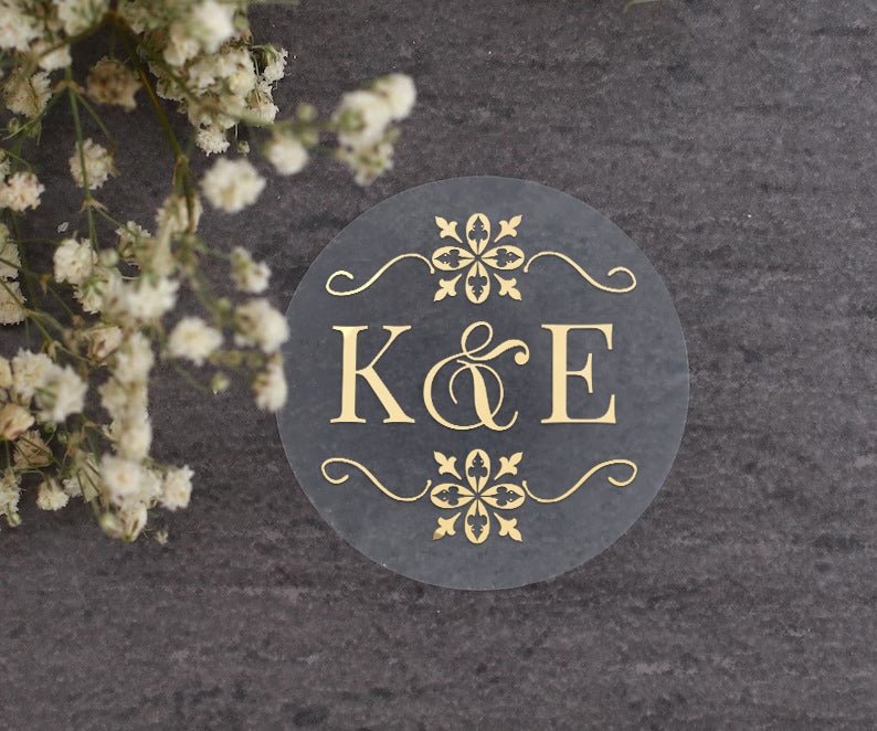 Wedding Stickers for Favors with Monograms - XOXOKristen