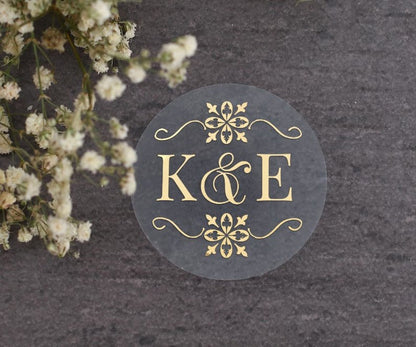 Wedding Stickers for Favors with Monograms - XOXOKristen