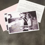 Wedding Thank you card with Custom Photo - XOXOKristen