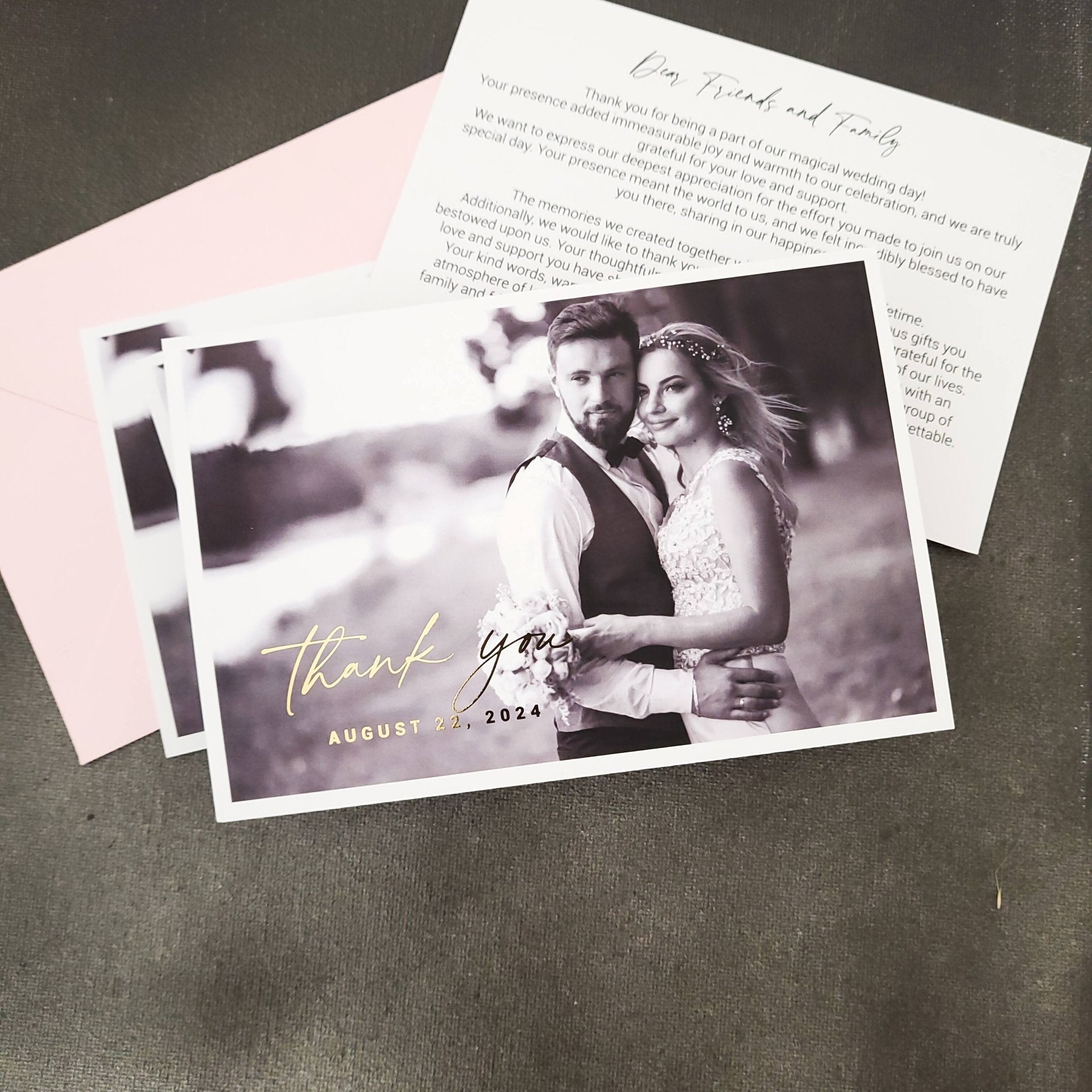 Wedding Thank you card with Custom Photo - XOXOKristen