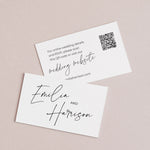 Wedding Website Card with QR Code and Modern Calligraphy - XOXOKristen