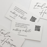 Wedding Website Card with QR Code and Modern Calligraphy - XOXOKristen