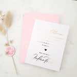 Will you be my Godmother Card with Gold Calligraphy - XOXOKristen