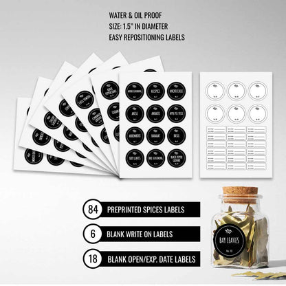 Set of Spice Jar Labels