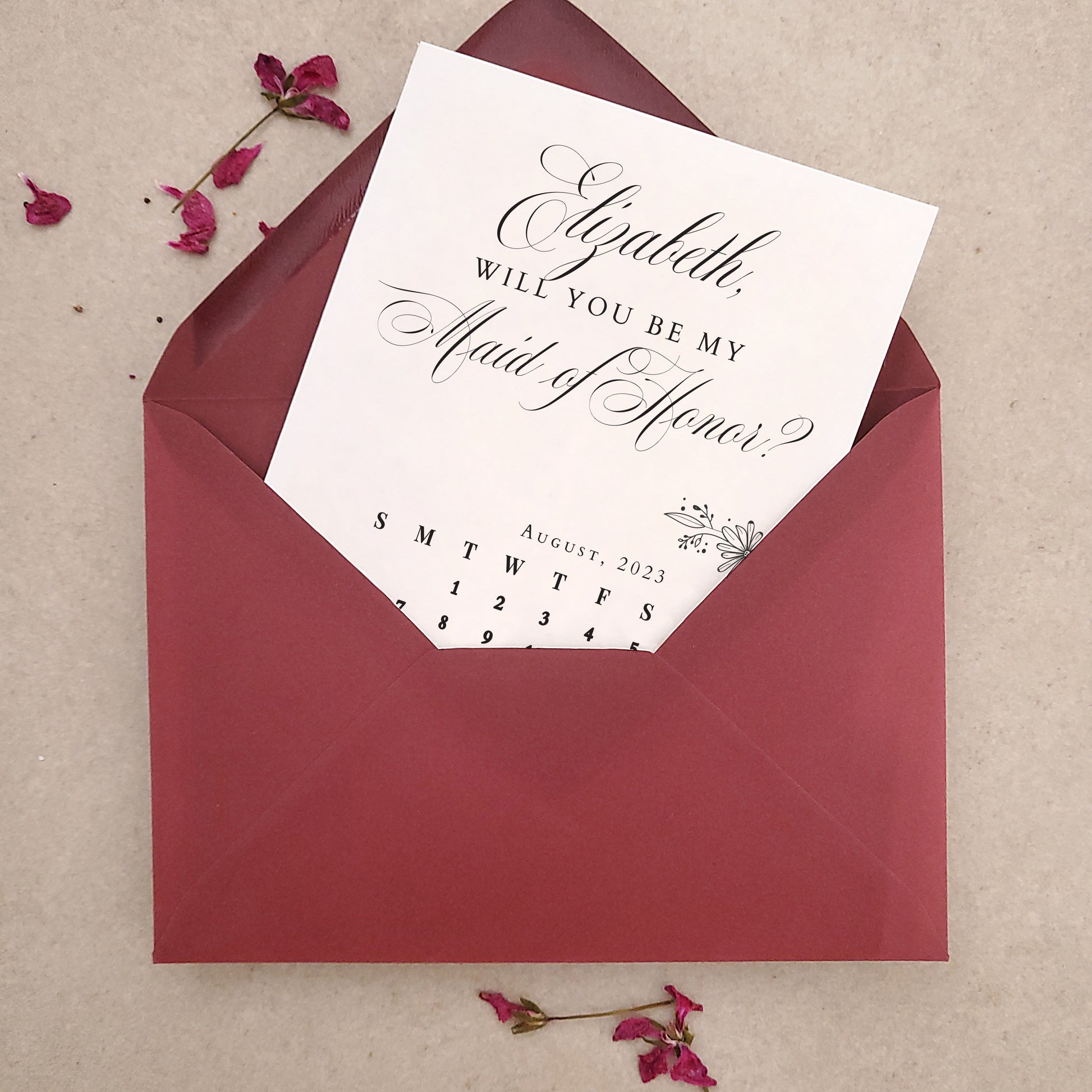 personalized will you be my maid of honor save the date card - XOXOKristen