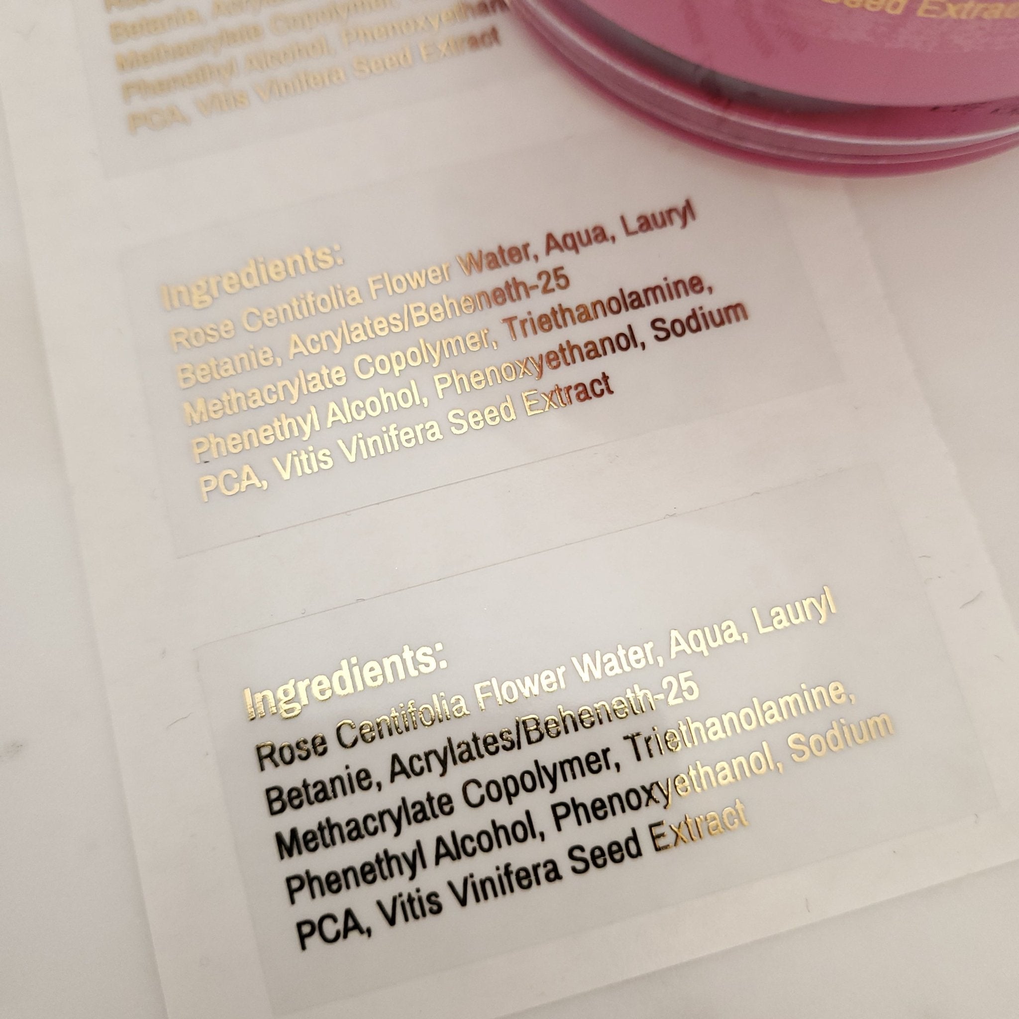 2 x 1 inch Ingredient List Labels - XOXOKristen