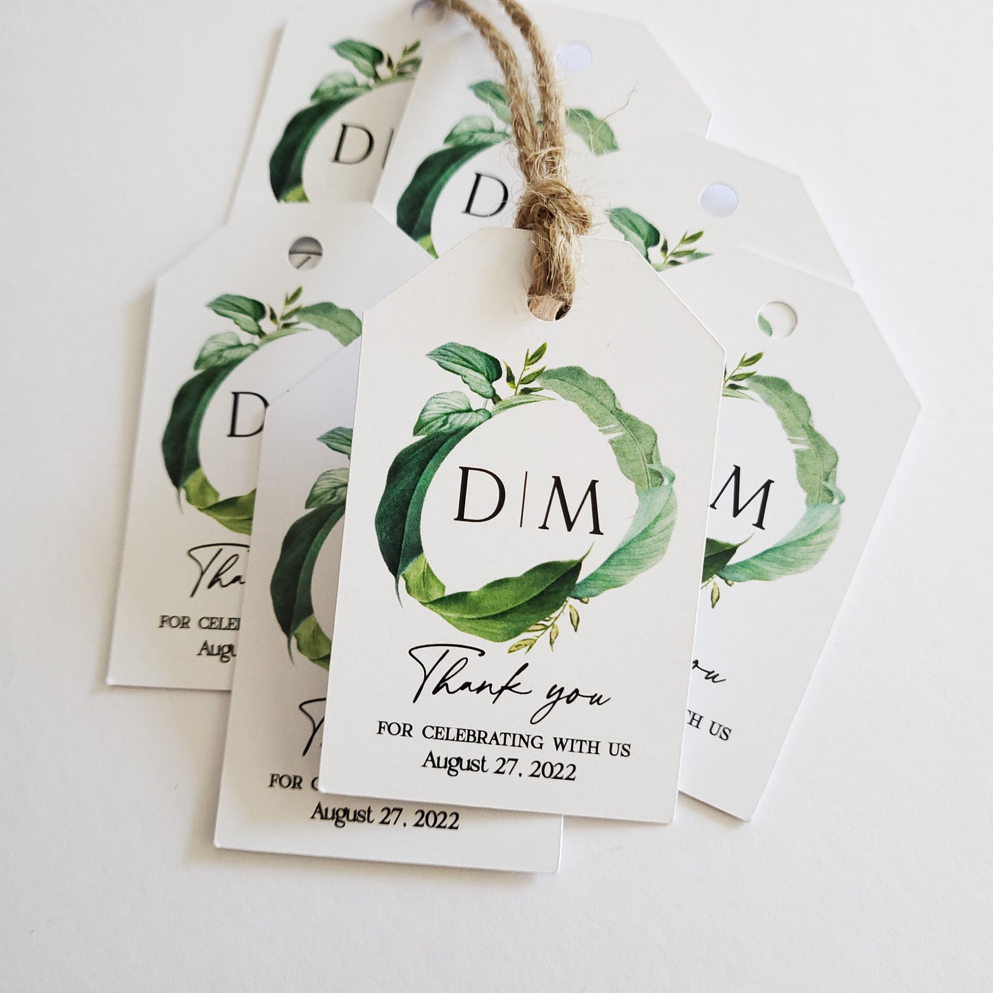 Monogram "Thank you for celebrating with us" favor tags -  XOXOKristen