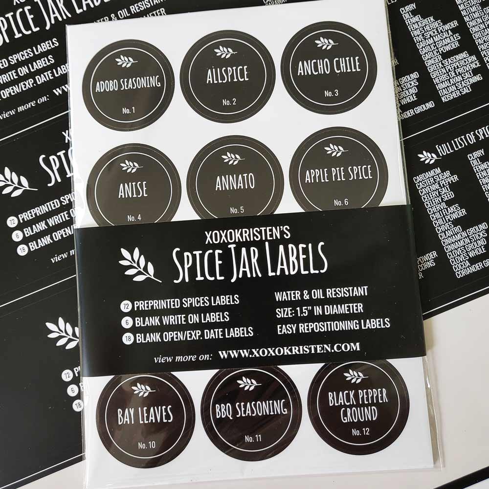 Set of Spice Jar Labels