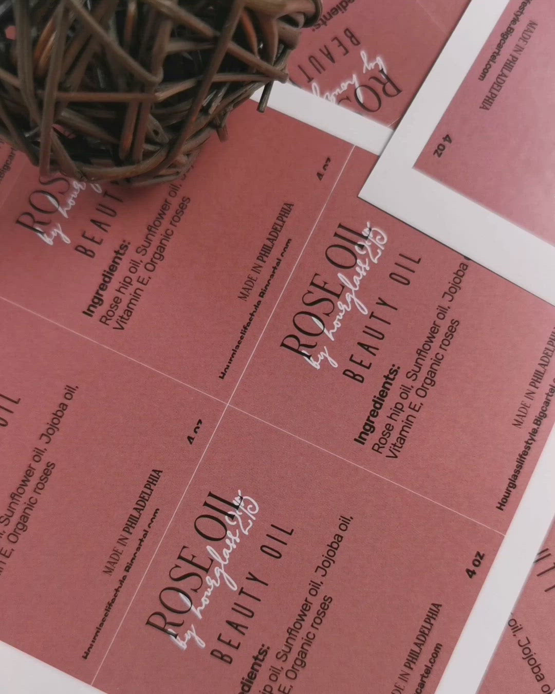 Personalized product labeling stickers with ingredients - XOXOKristen