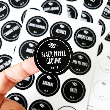 Set of Spice Jar Labels