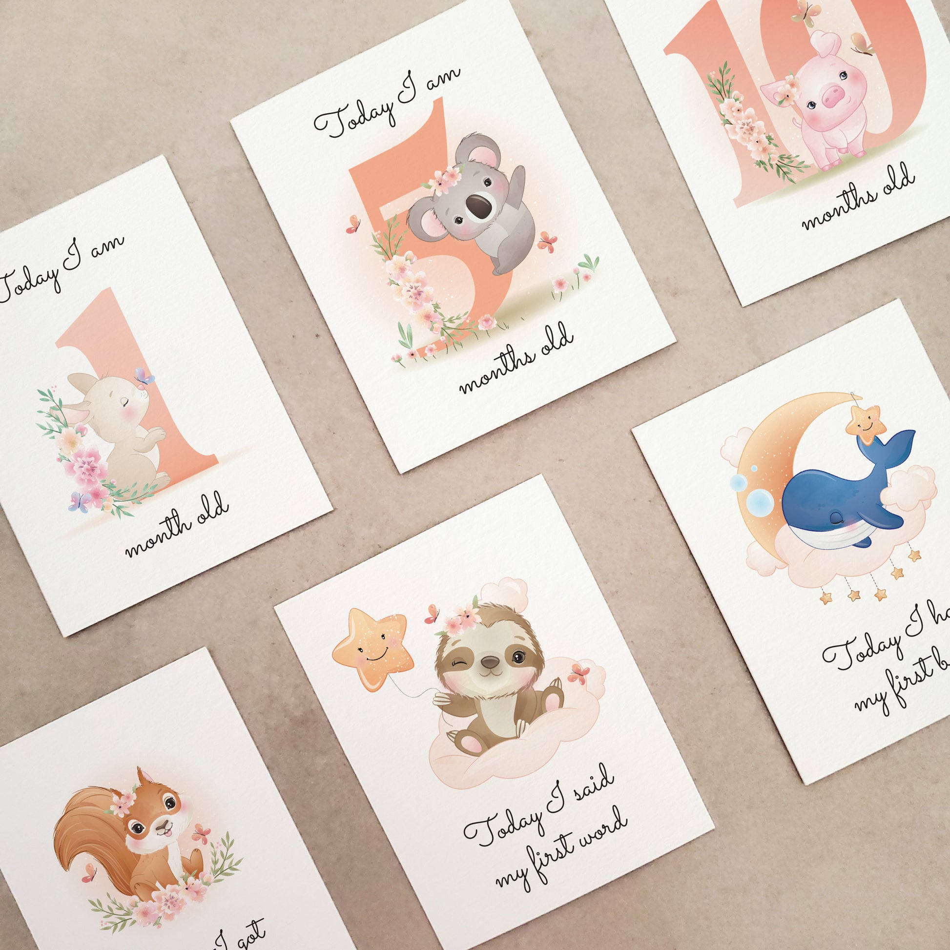 pack of 18 baby milestone cards - XOXOKristen
