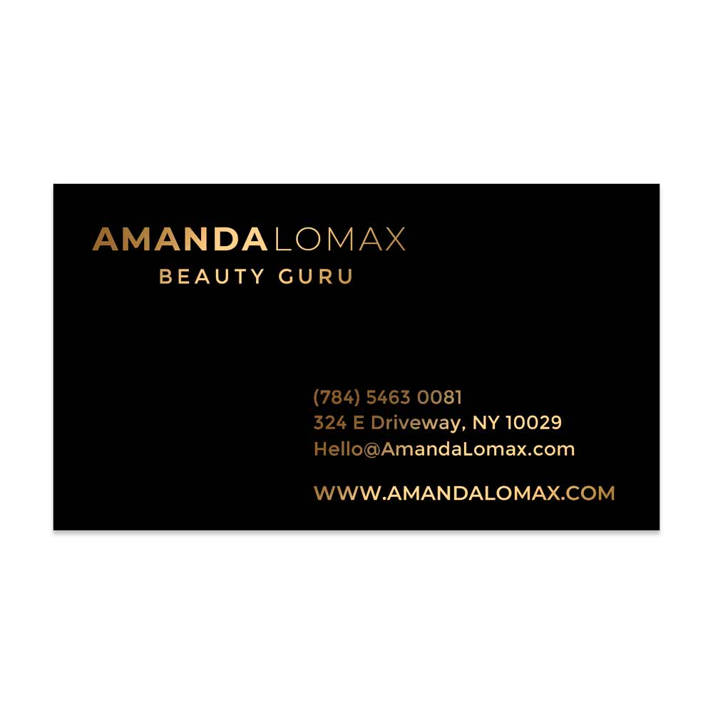 Luxurious floral business card with foiled printing -  XOXOKristen