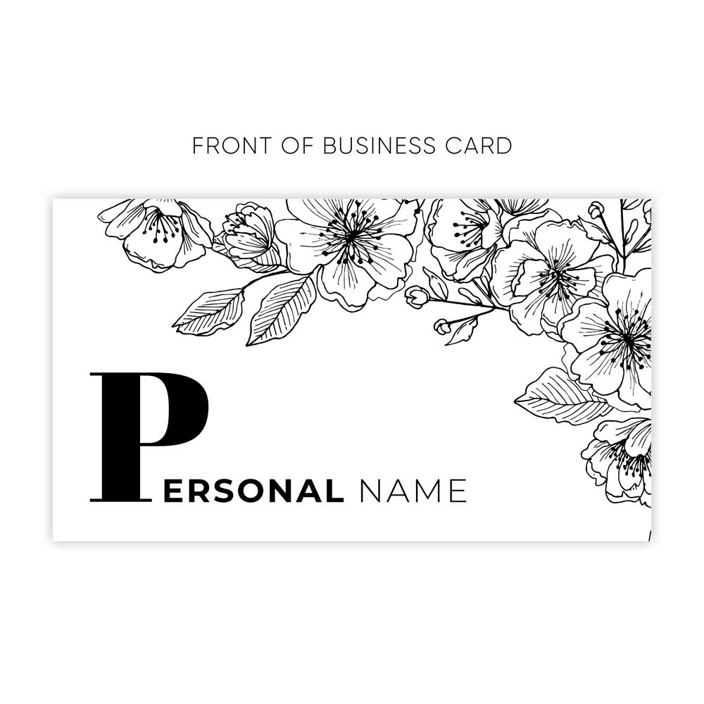 Luxurious floral business card with foiled printing -  XOXOKristen