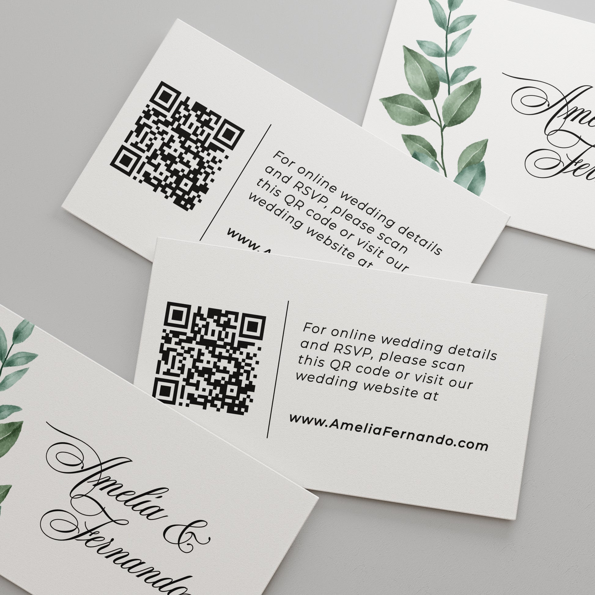 wedding website cards  with qr code - XOXOKristen