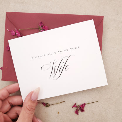 i can't wait to be your wife wedding note card to husband - XOXOKristen