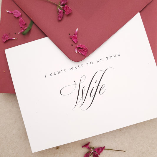 i can't wait to be your wife wedding note card to husband - XOXOKristen