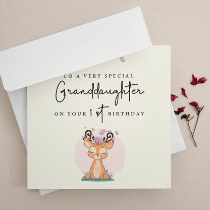 happy first birthday to my granddaughter card - XOXOKristen