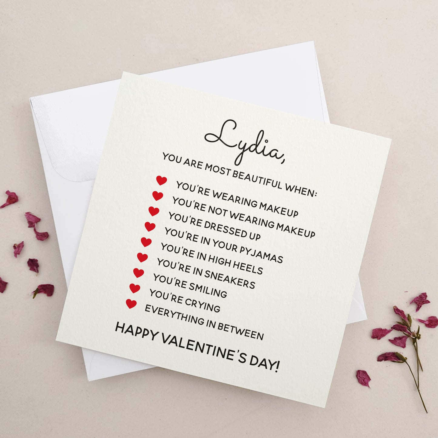 happy valentines day card for girlfiend or wife - XOXOKristen