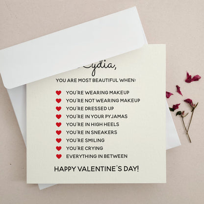 happy valentines day card for girlfiend or wife - XOXOKristen