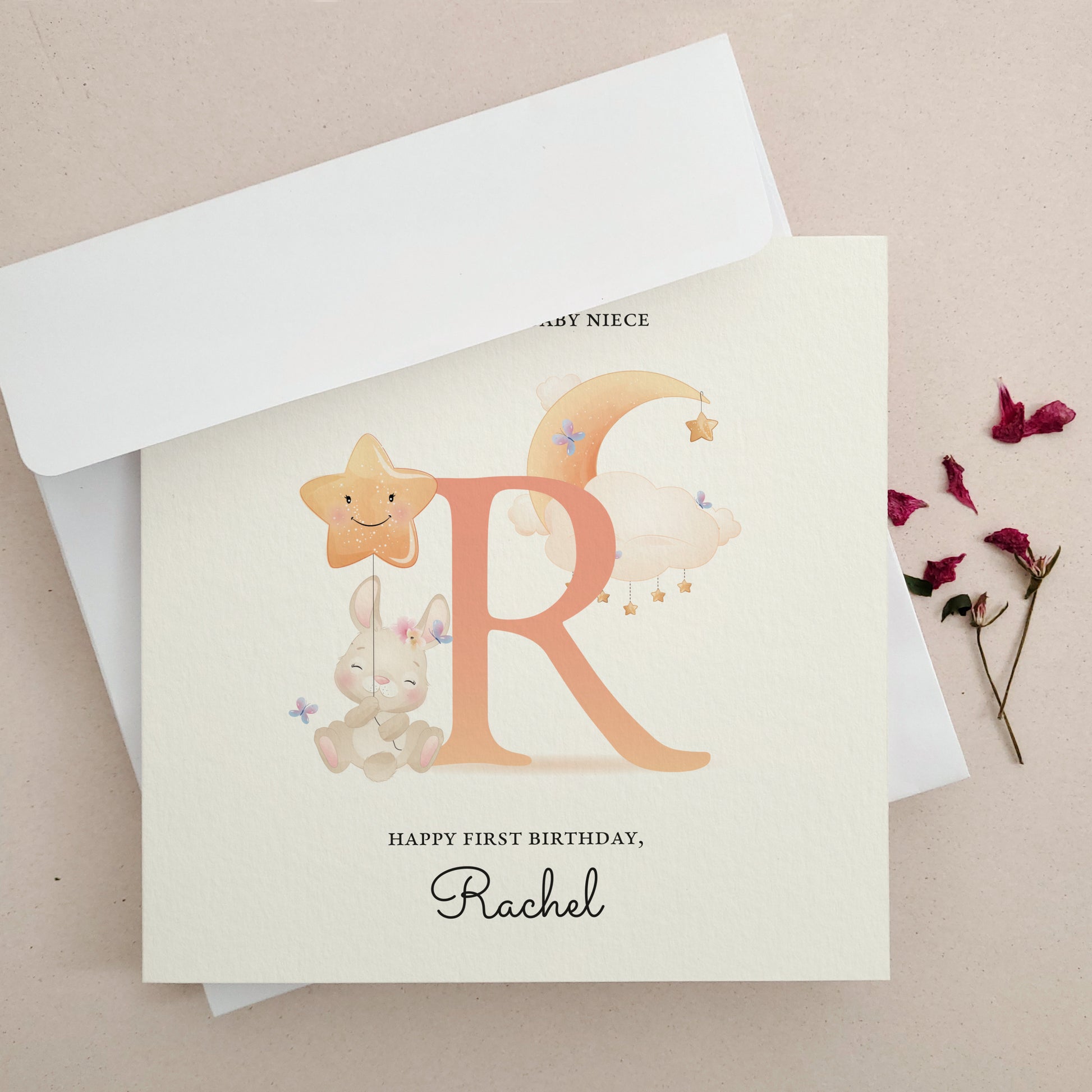 personalized to a special baby niece birthday card - XOXOKristen