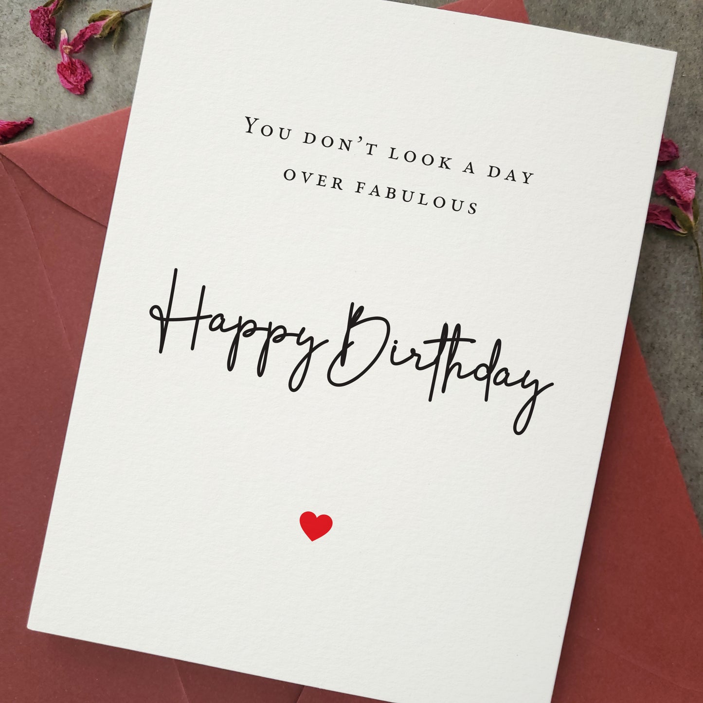 You don't look a day over fabulous birthday greeting card - XOXOKristen