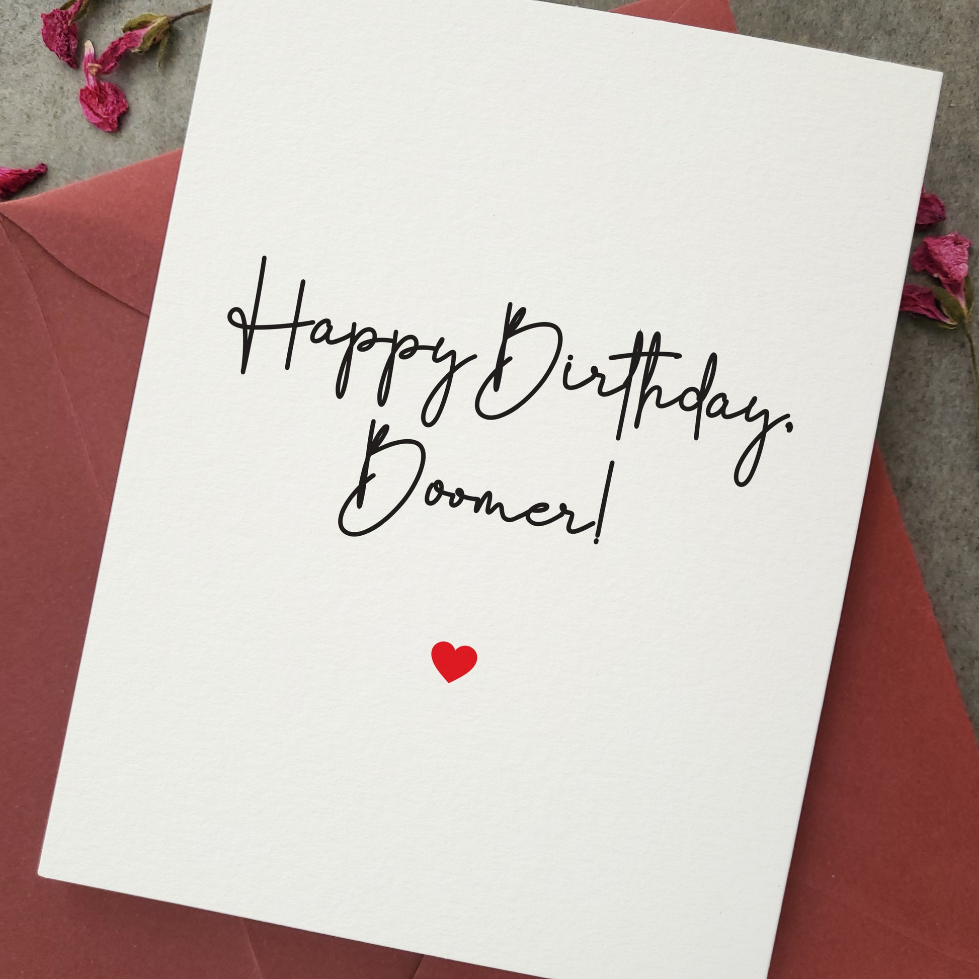 happy birthday boomer greeting card - XOXOKristen