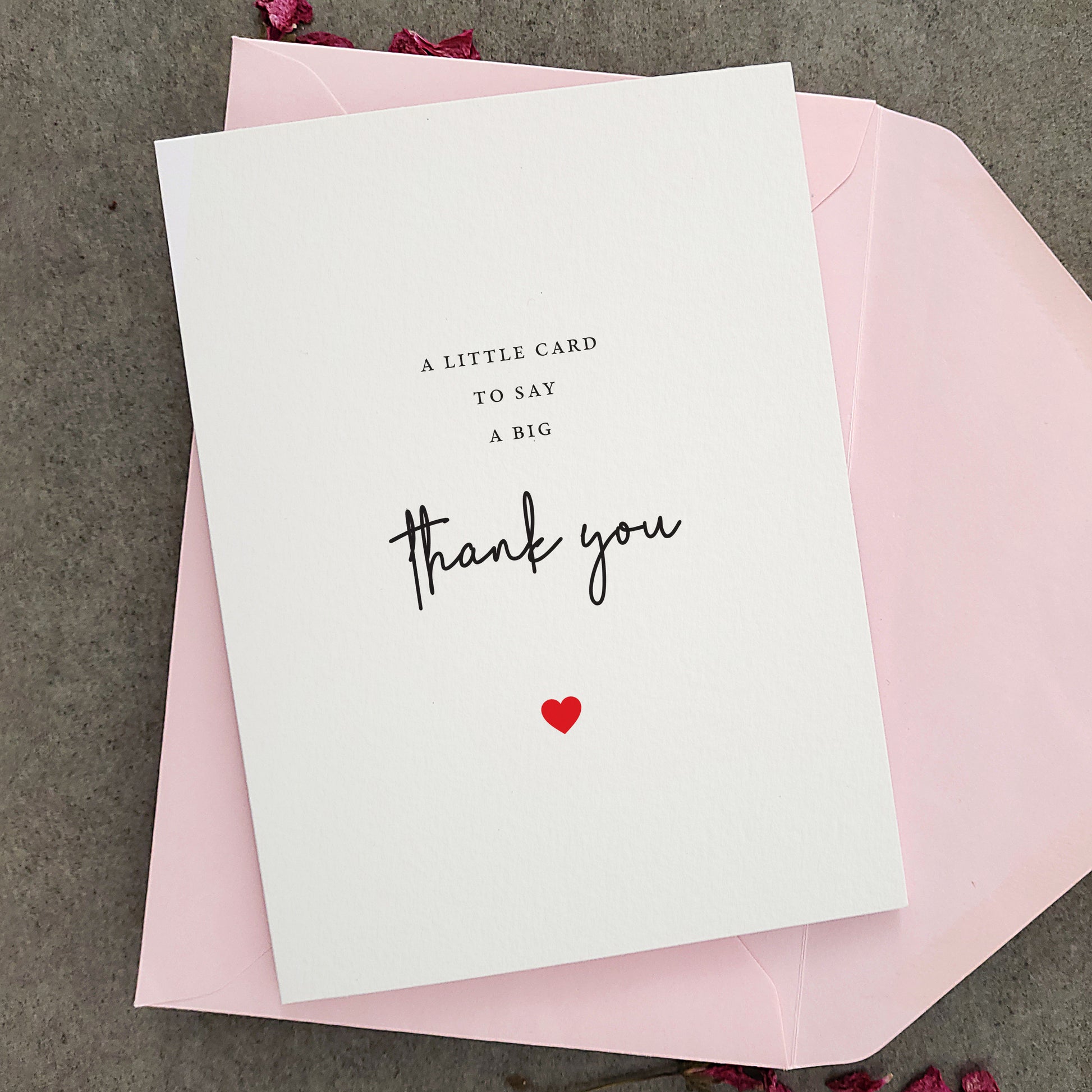 a little card to say a big thank you card - XOXOKristen