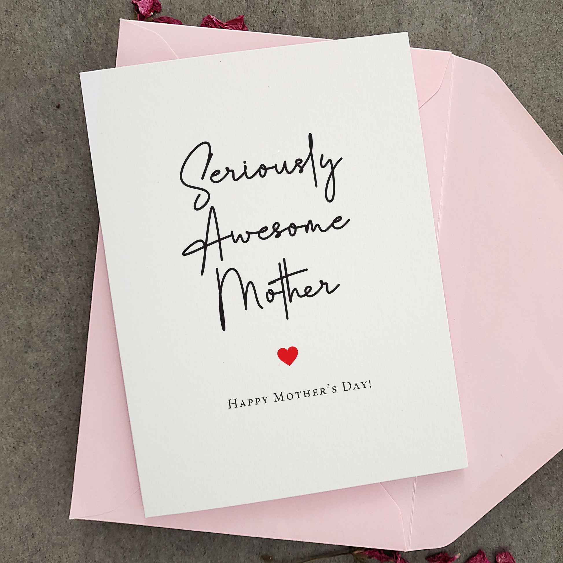 cute happy mothers day card with personalized message inside - XOXOKristen