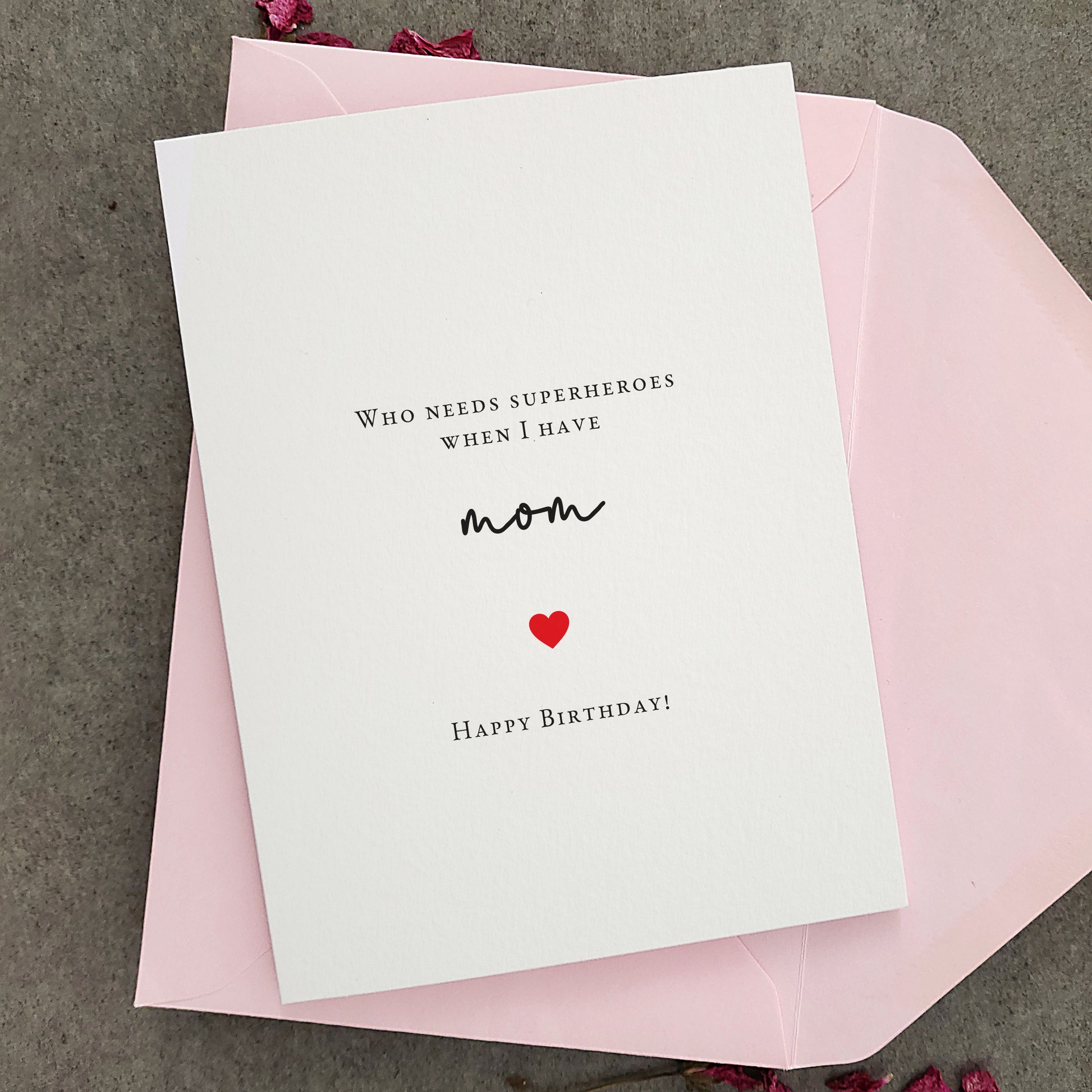 amazing superhero mom birthday card - XOXOKristen