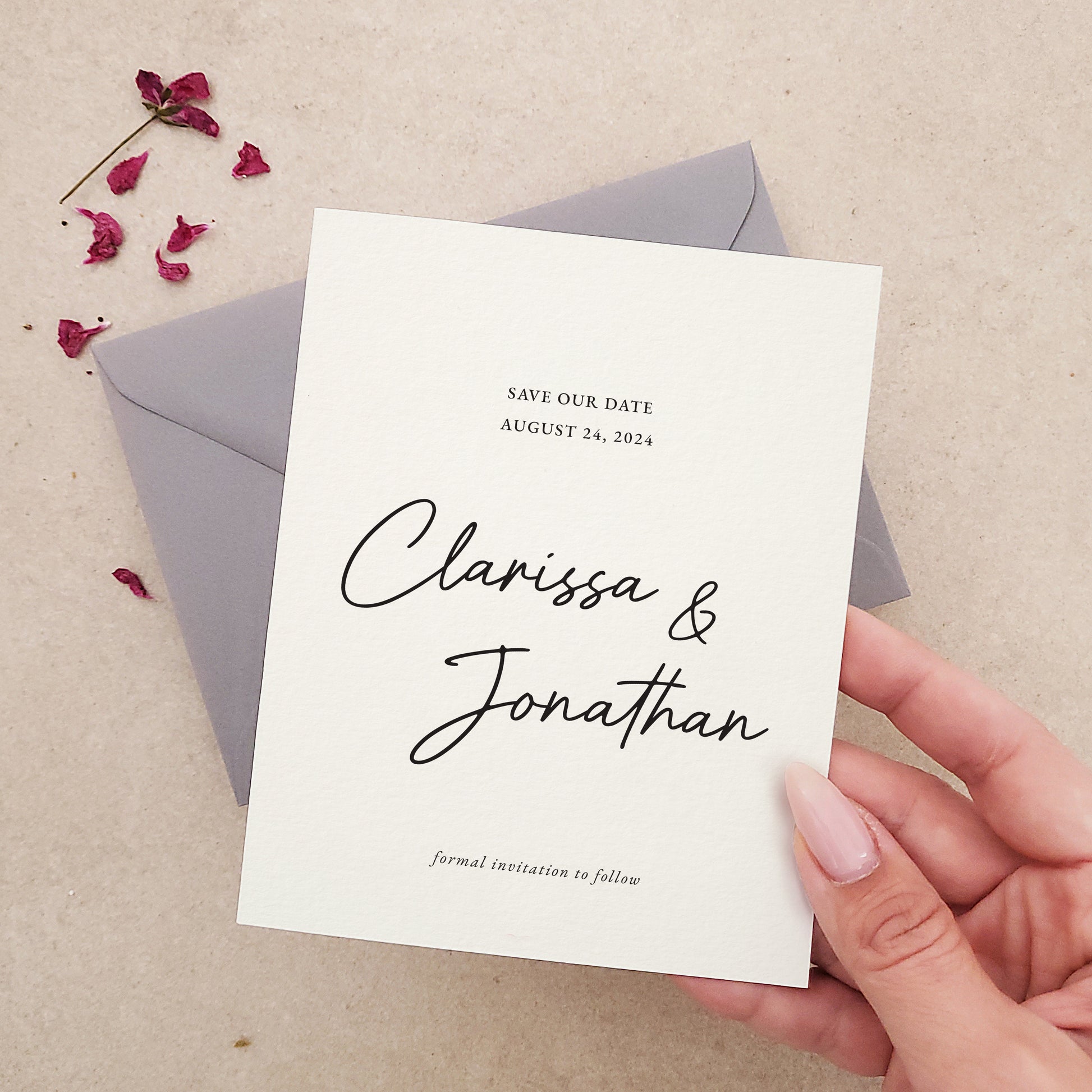 elegant save our date wedding invites  - XOXOKristen