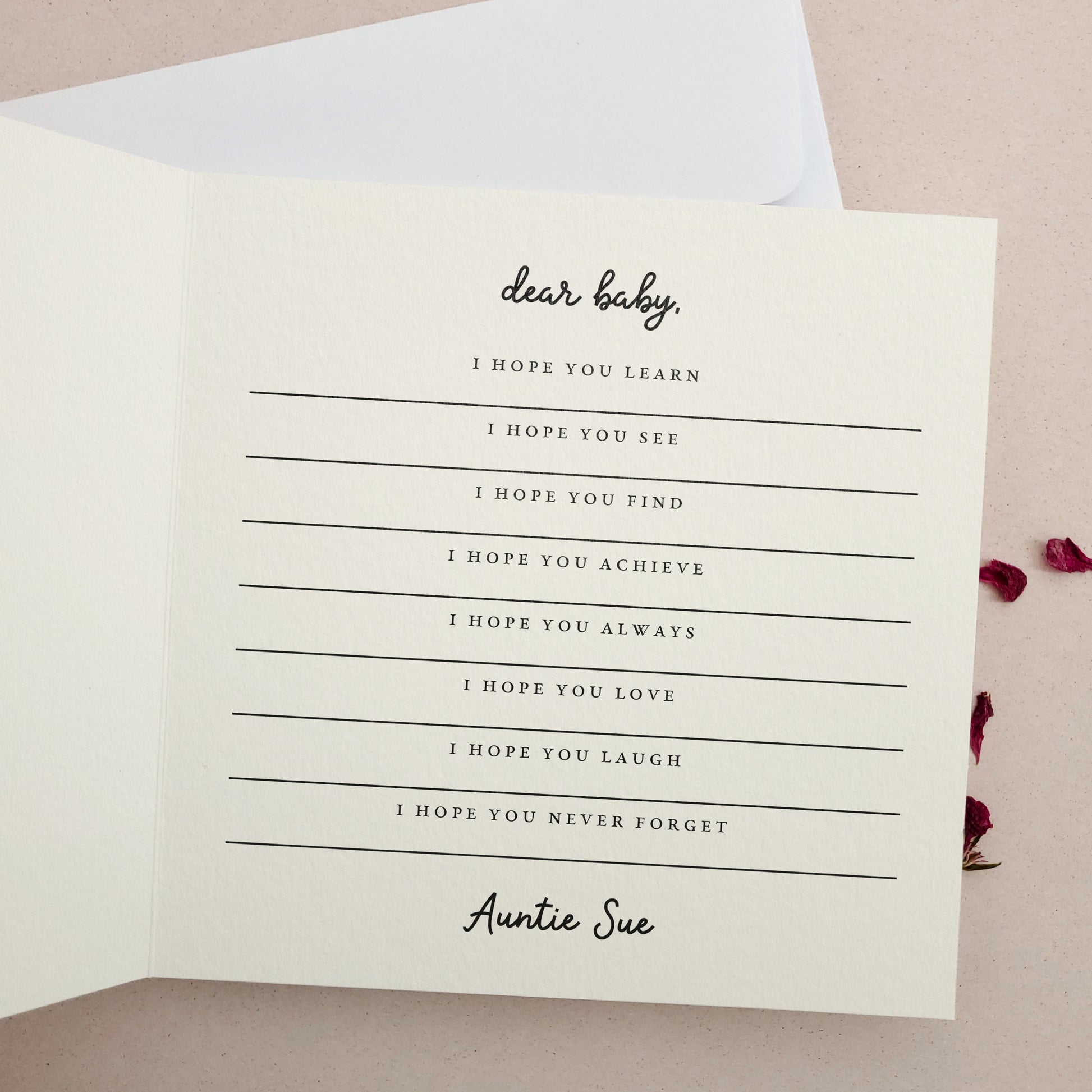 wishes for the little one card to congratulate on a new baby  - XOXOKristen