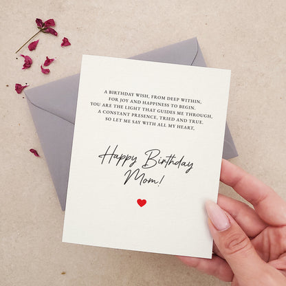 happy birthday mom greeting card - XOXOKristen