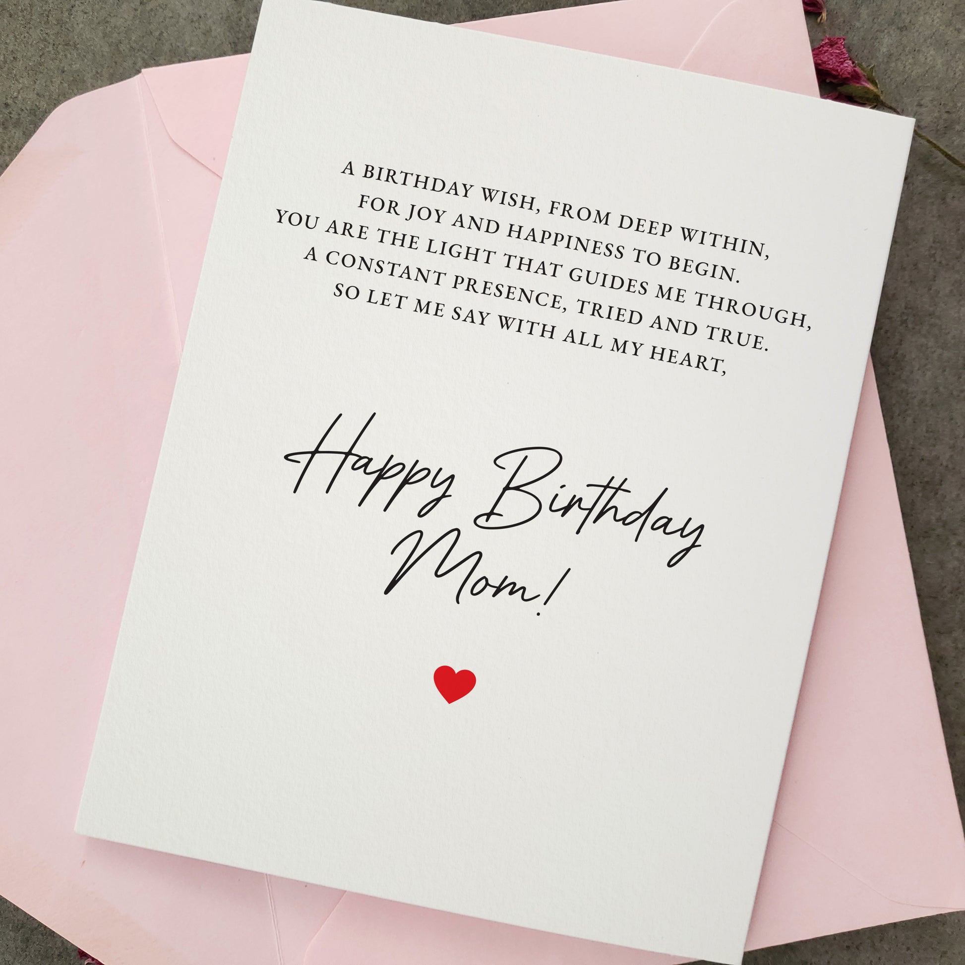 happy birthday mom greeting card - XOXOKristen