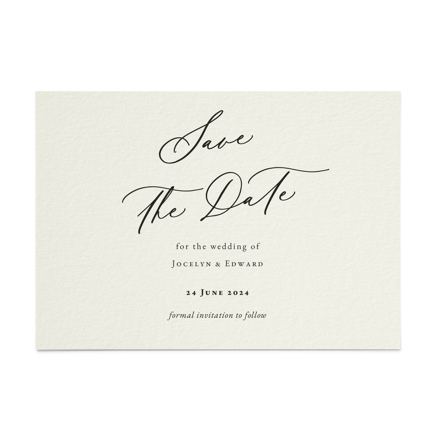 elegant wedding save the date cards with calligraphy font - XOXOKristen