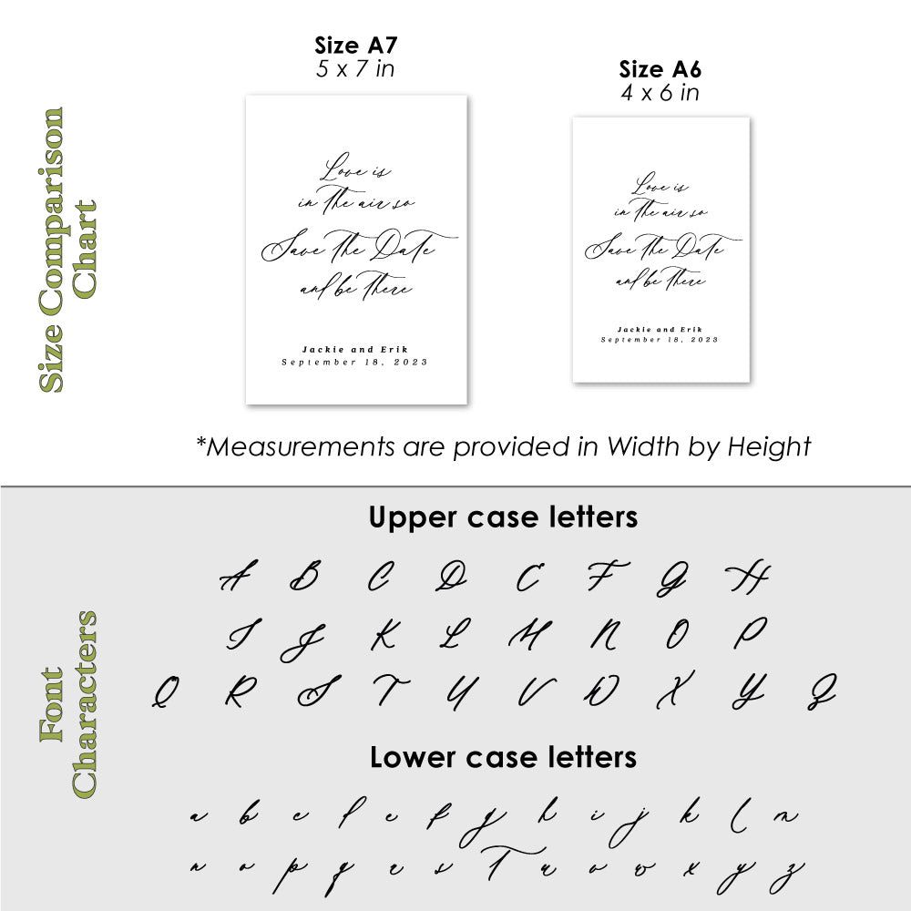 modern wedding save the date cards with elegant calligraphy font - XOXOKristen