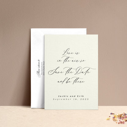 modern wedding save the date cards with elegant calligraphy font - XOXOKristen