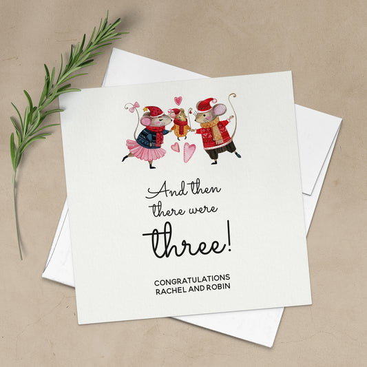 and then there were three new baby christmas card - XOXOKristen