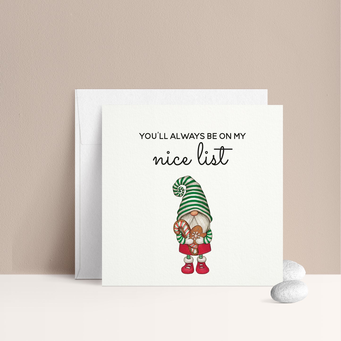 you'll always be on my nice list christmas greeting card - XOXOKristen