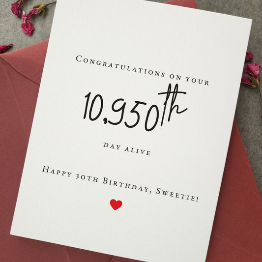happy 30th birthday card - XOXOKristen