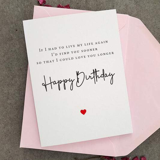 i'd find you sooner happy birthday card for na spouse - XOXOKristen