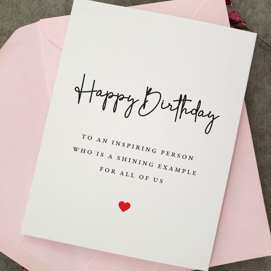 happy birthday to an inspiring person card - XOXOKristen