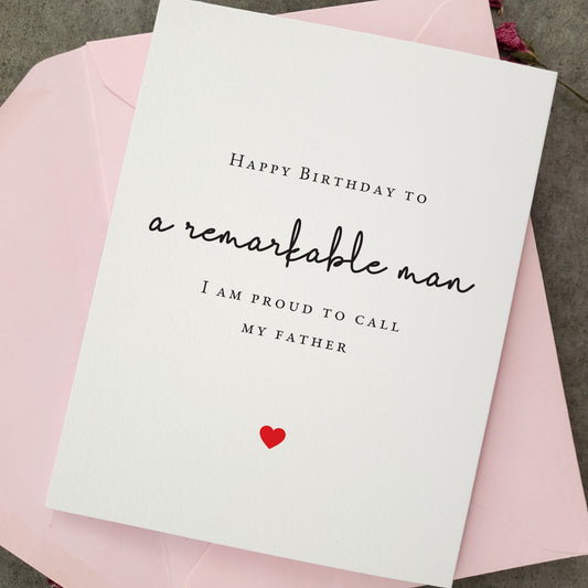 happy birthday to a remarkable man birthday card for dad - XOXOKristen