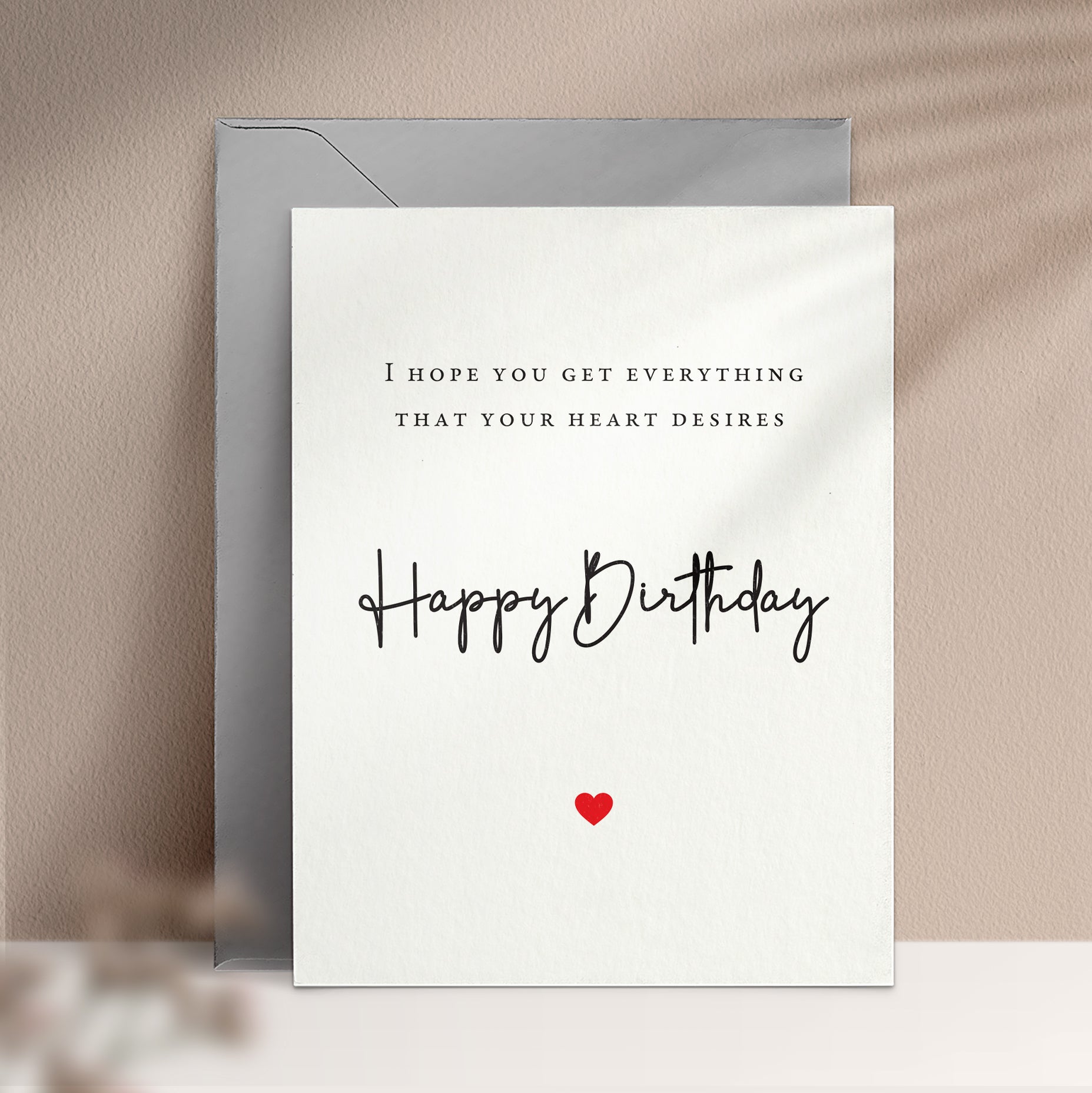 personalized I hope you get everything that your heart desires birthday card - XOXOKristen