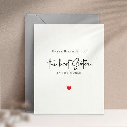 happy birthday to the best sister in the world personalized card - XOXOKristen
