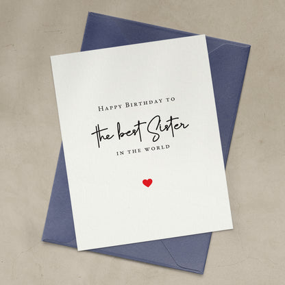 happy birthday to the best sister in the world personalized card - XOXOKristen