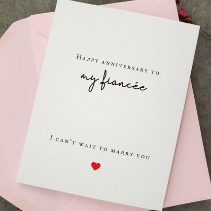 happy anniversary to my fiance card - XOXOKristen