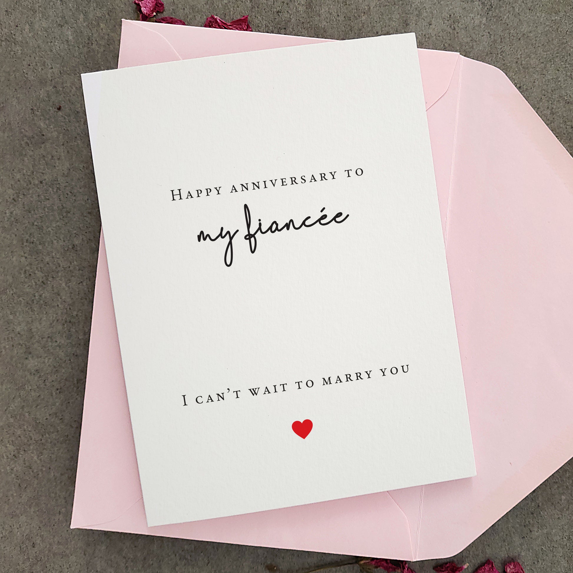 happy anniversary to my fiance card - XOXOKristen