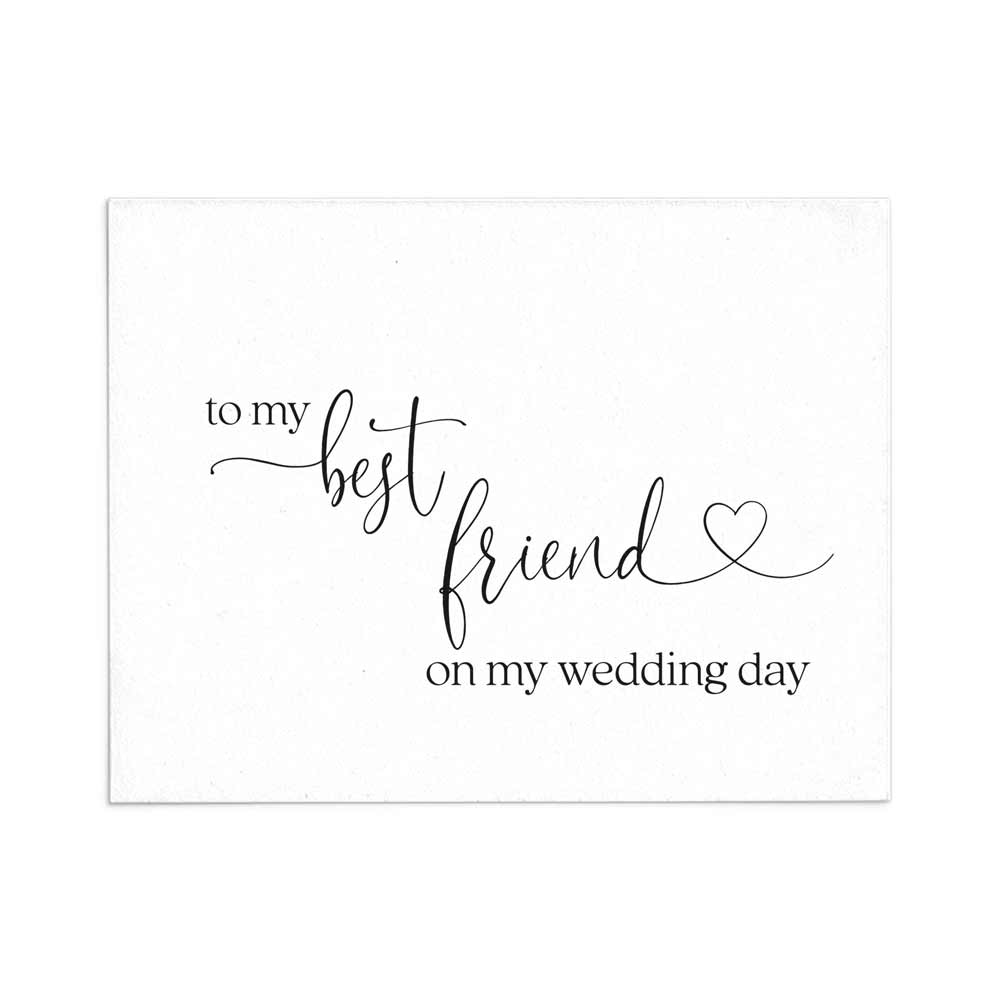 to my best friend wedding note card with heart symbol - xoxokristen